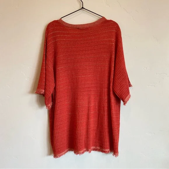 ZARA Red Orange Knit Shift Mini Dress - Picture 7 of 8